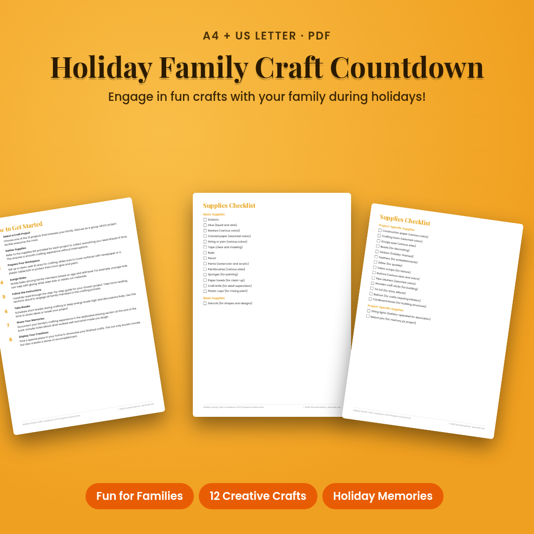 Holiday Family Craft Countdown: 12 DIY Projects to Bond Over