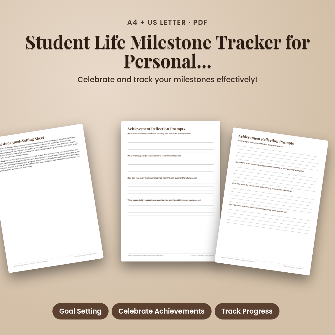 Student Life Milestone Tracker for Personal Achievements