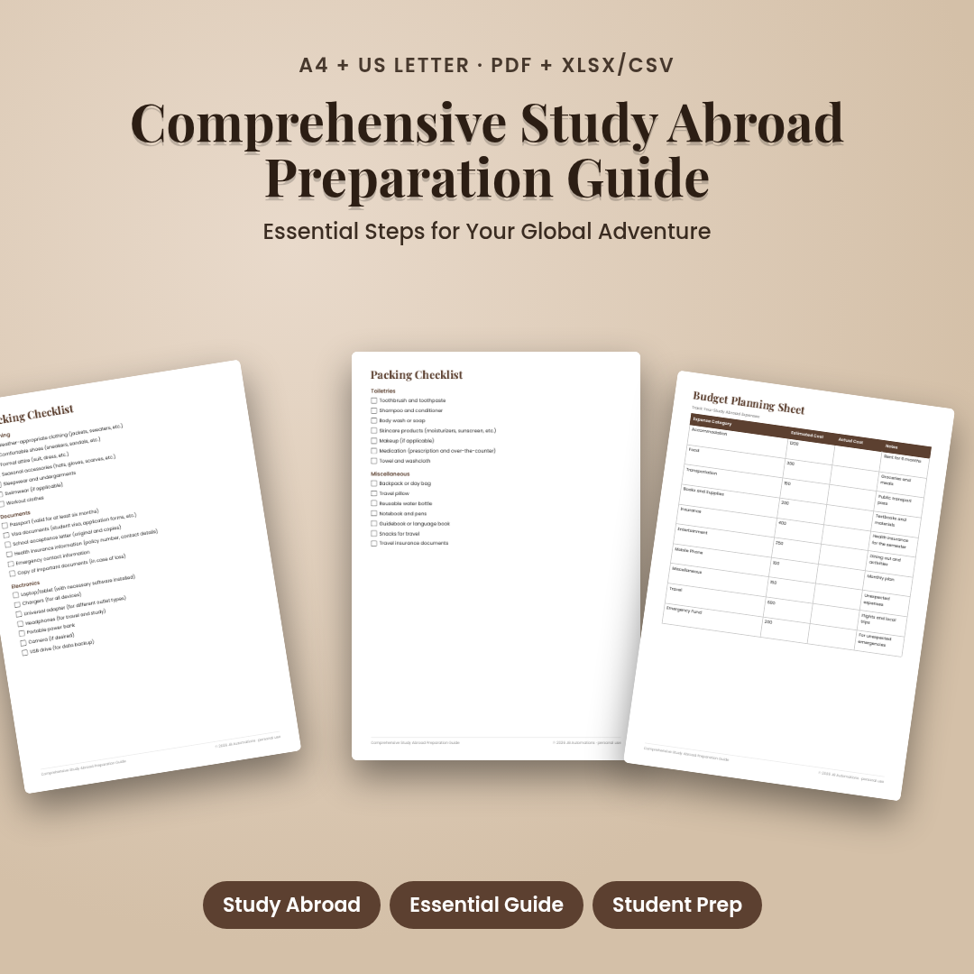 Comprehensive Study Abroad Preparation Guide