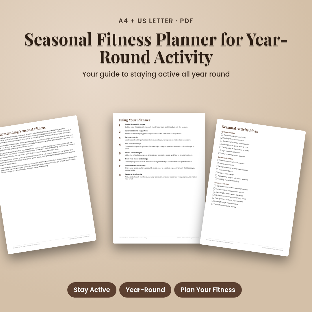 Seasonal Fitness Planner for Year-Round Activity
