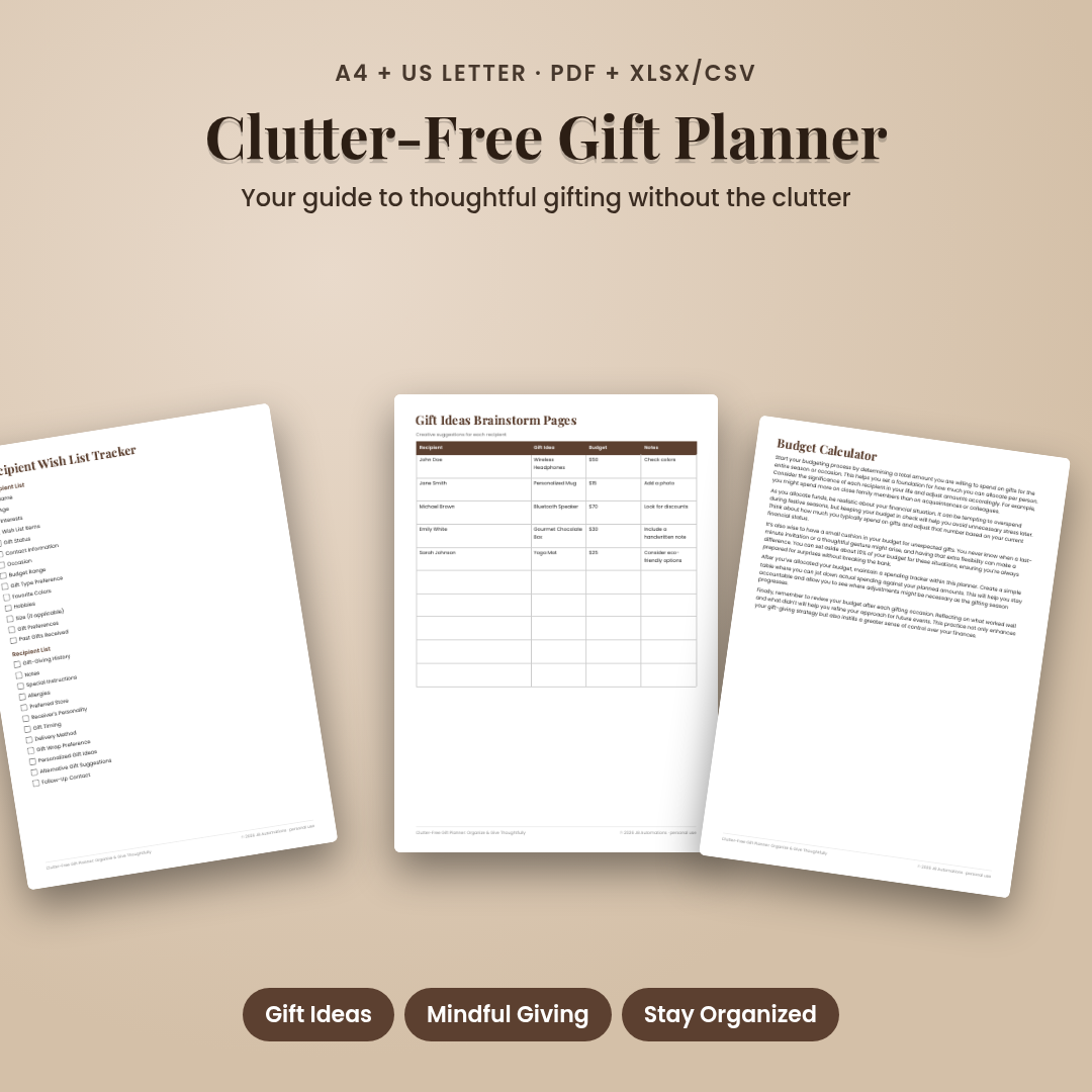 Clutter-Free Gift Planner: Organize & Give Thoughtfully