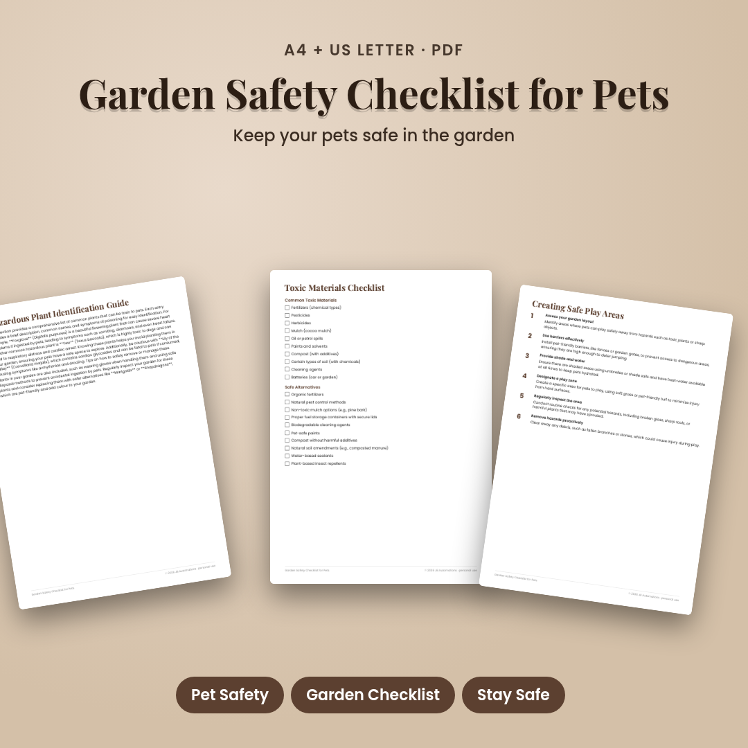 Garden Safety Checklist for Pets