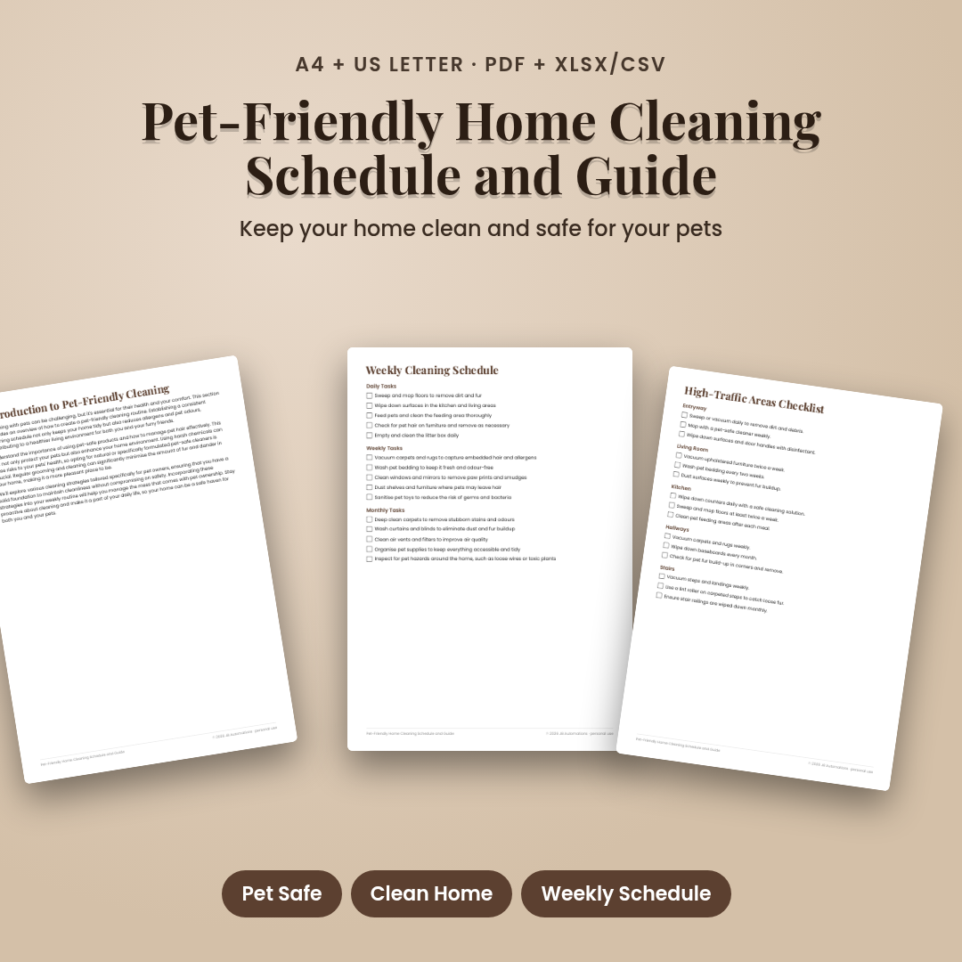 Pet-Friendly Home Cleaning Schedule and Guide