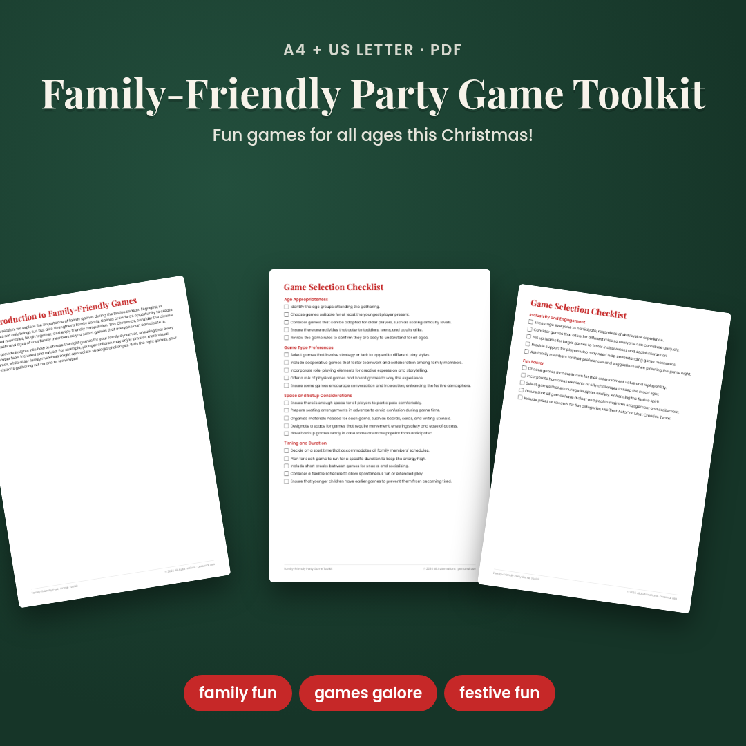 Family-Friendly Party Game Toolkit