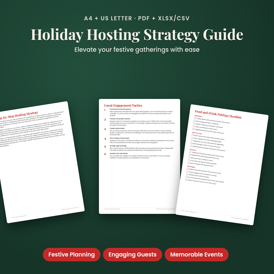Holiday Hosting Strategy Guide