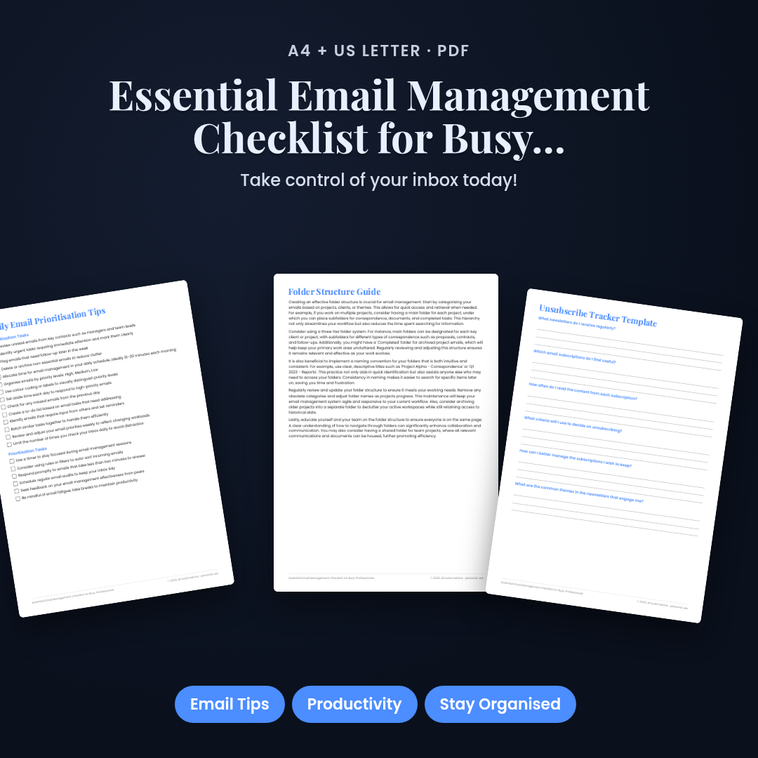 Essential Email Management Checklist for Busy Professionals