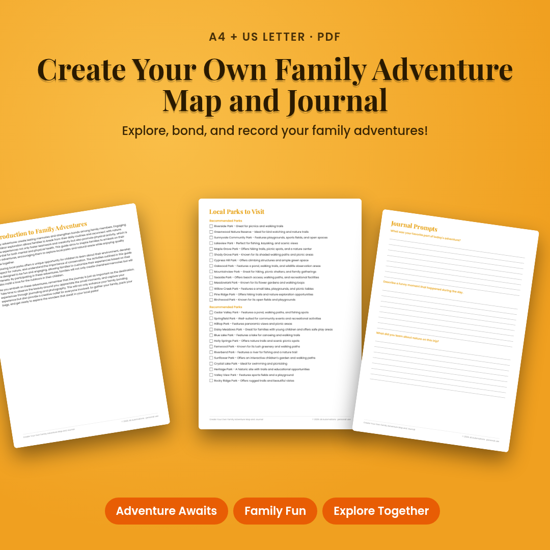 Create Your Own Family Adventure Map and Journal
