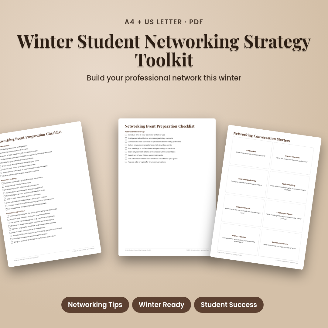 Winter Student Networking Strategy Toolkit