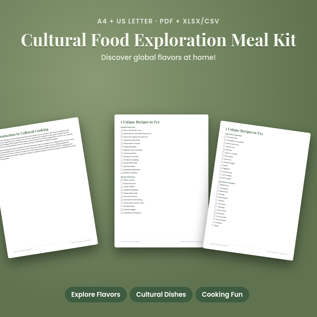 Cultural Food Exploration Meal Kit