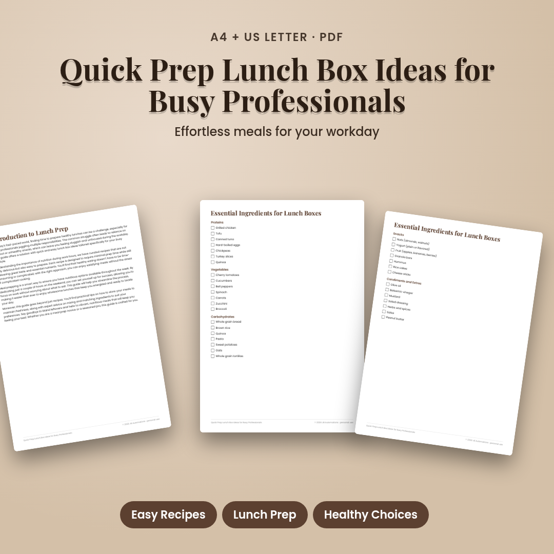 Quick Prep Lunch Box Ideas for Busy Professionals