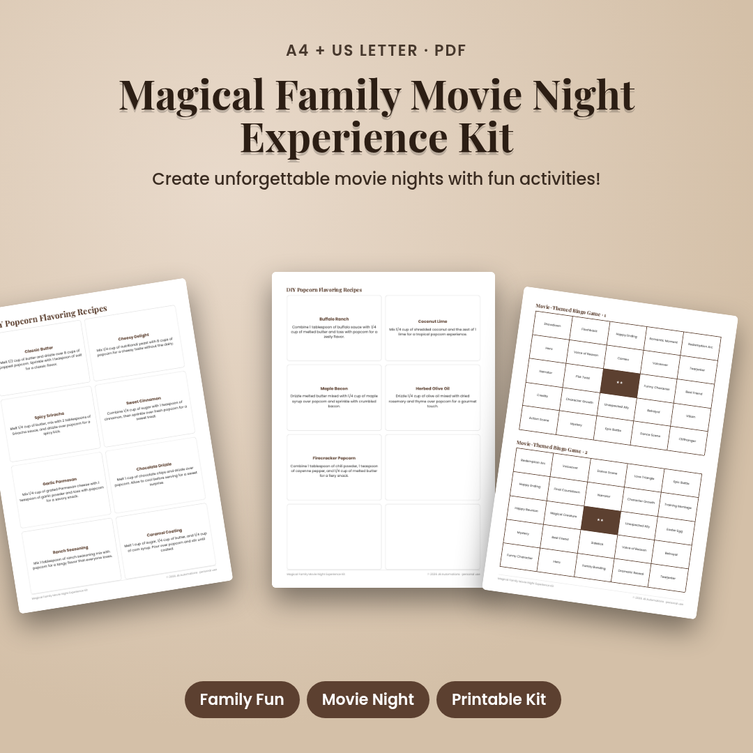 Magical Family Movie Night Experience Kit