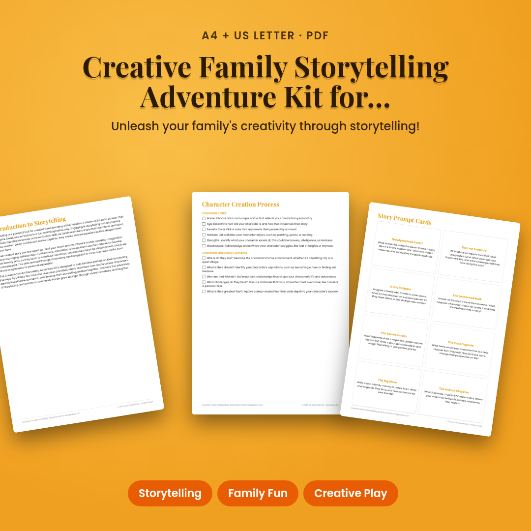 Creative Family Storytelling Adventure Kit for Imaginative Fun