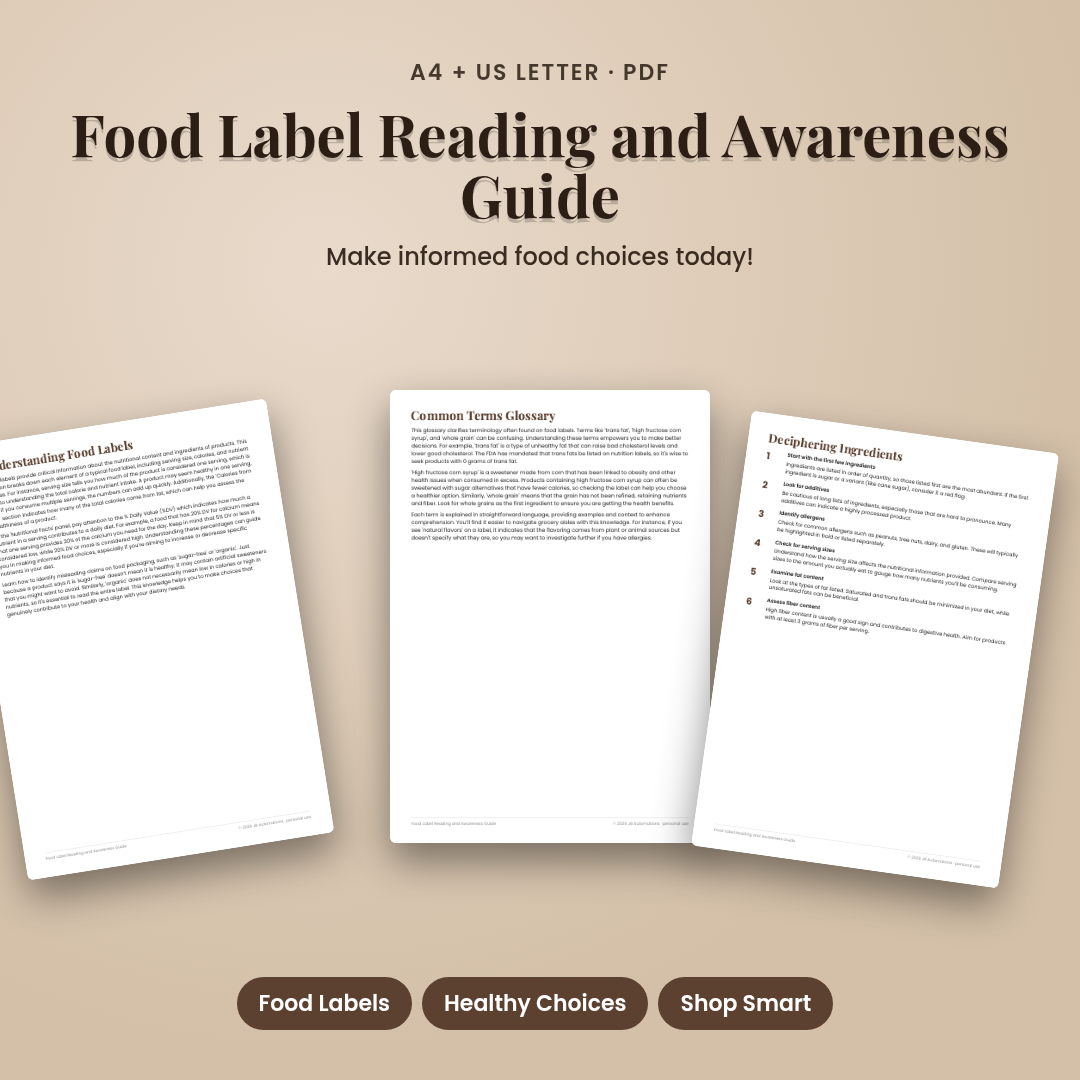 Food Label Reading and Awareness Guide