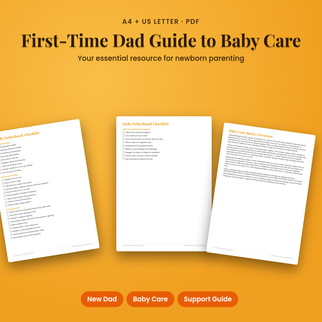 First-Time Dad Guide to Baby Care
