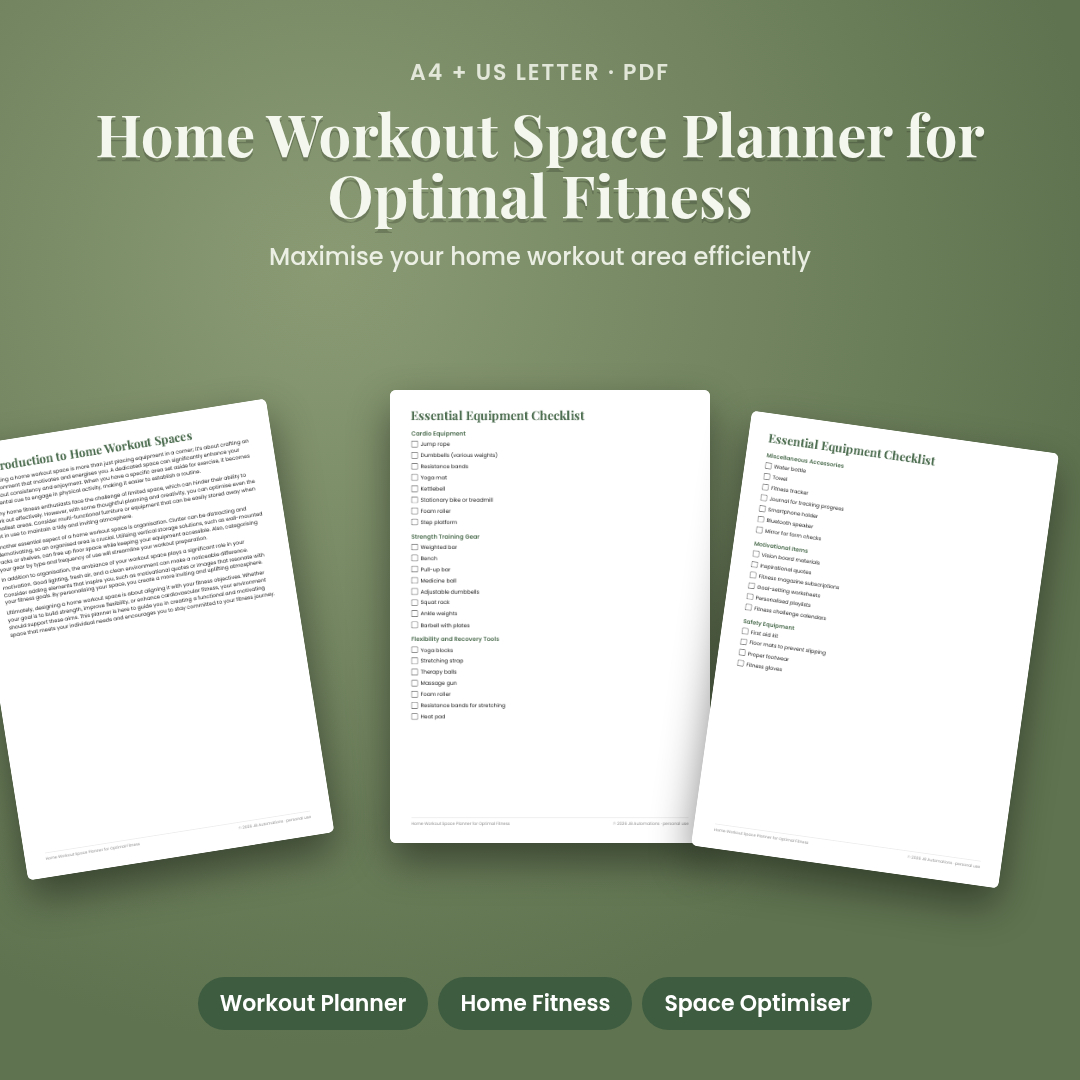 Home Workout Space Planner for Optimal Fitness