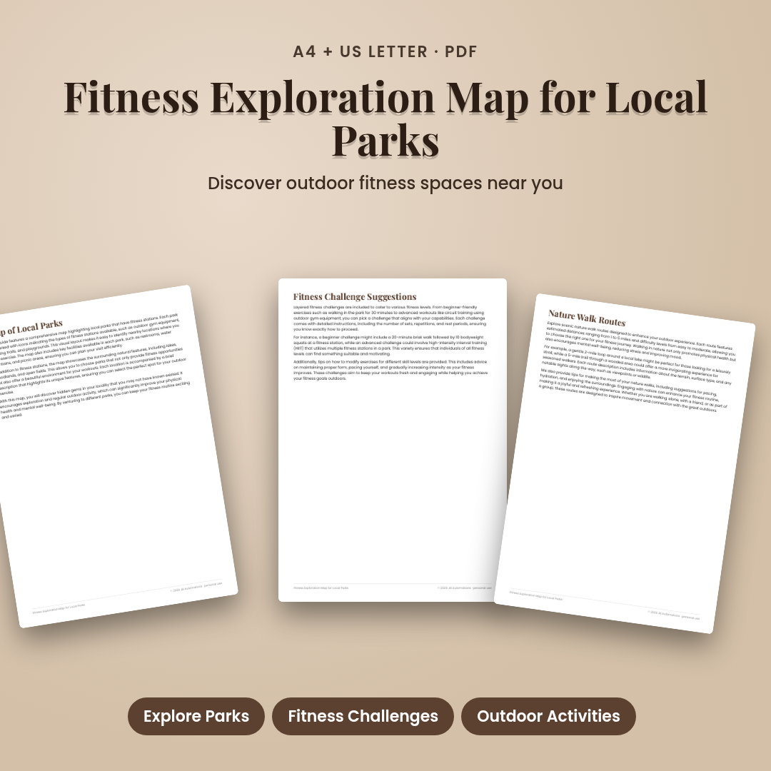Fitness Exploration Map for Local Parks