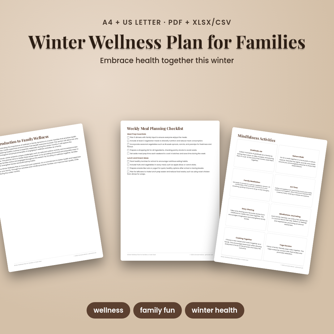 Winter Wellness Plan for Families: A Fresh Start