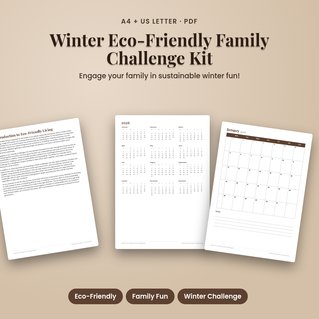 Winter Eco-Friendly Family Challenge Kit