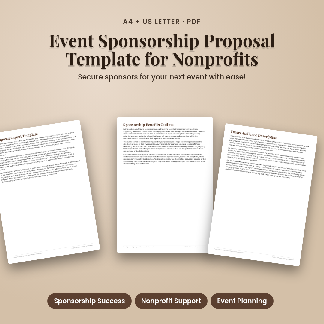 Event Sponsorship Proposal Template for Nonprofits