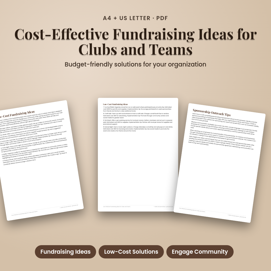 Cost-Effective Fundraising Ideas for Clubs and Teams