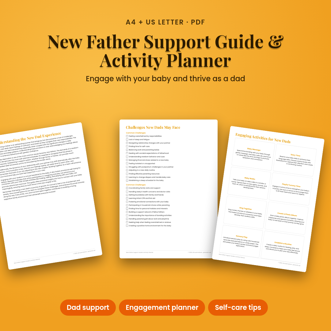 New Father Support Guide &amp; Activity Planner