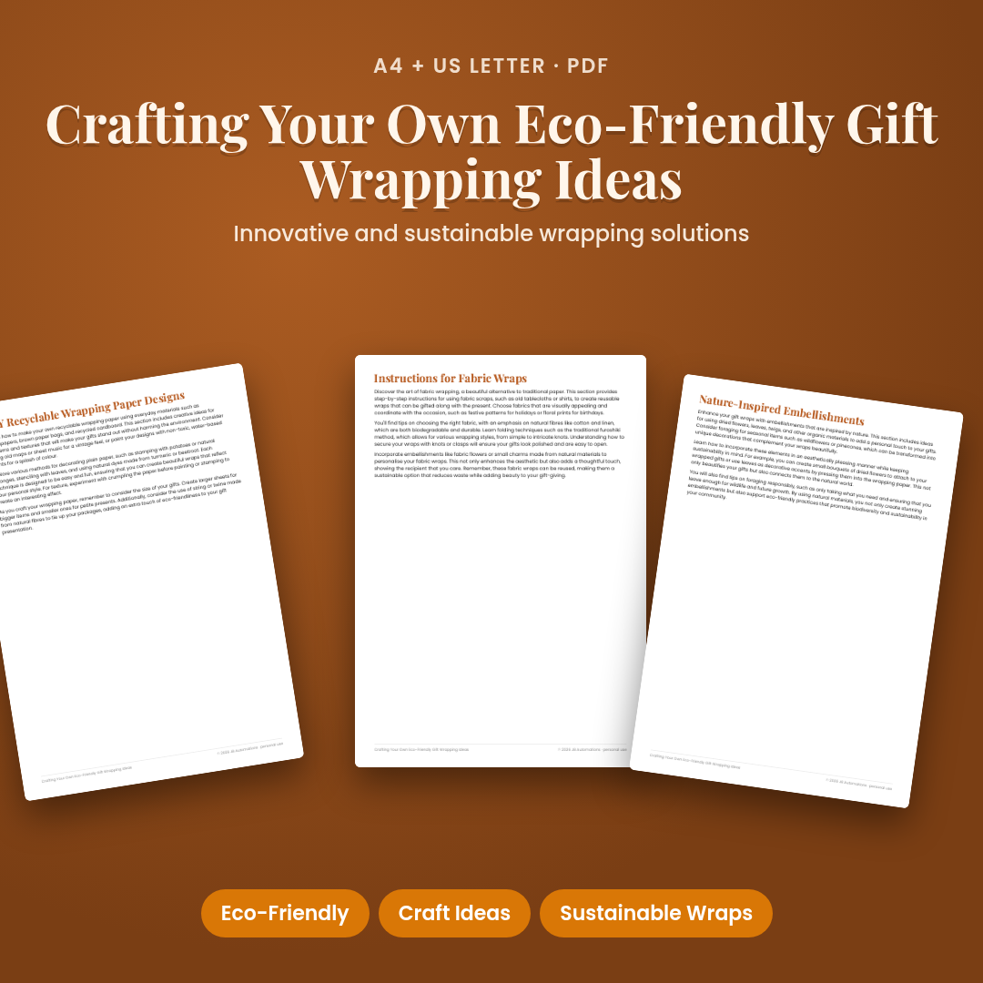 Crafting Your Own Eco-Friendly Gift Wrapping Ideas