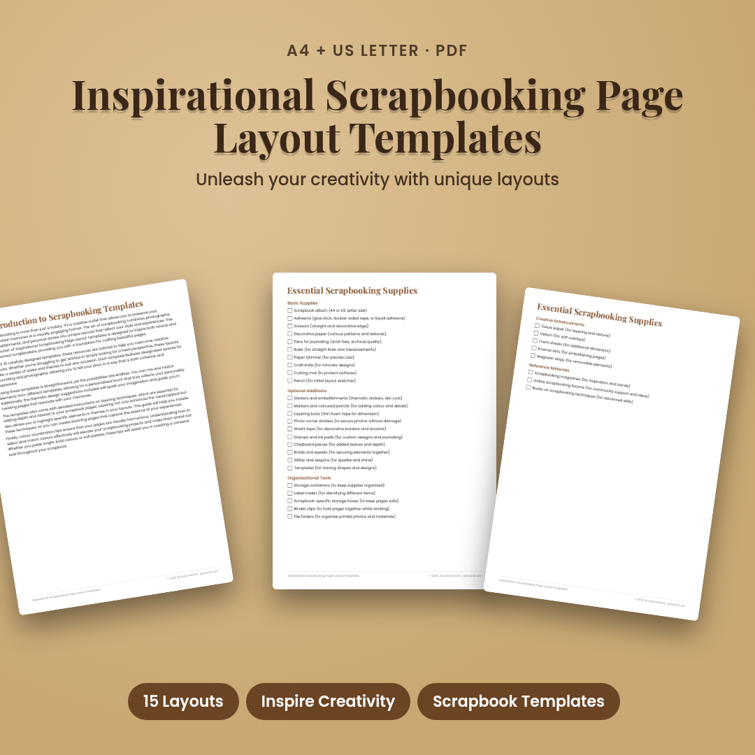 Inspirational Scrapbooking Page Layout Templates