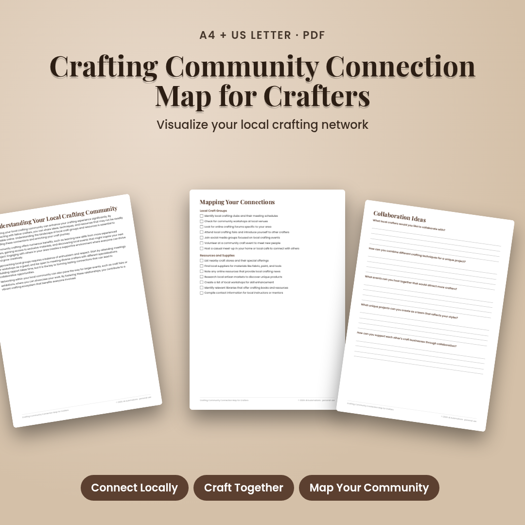 Crafting Community Connection Map for Crafters