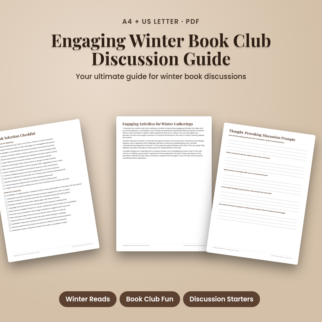 Engaging Winter Book Club Discussion Guide