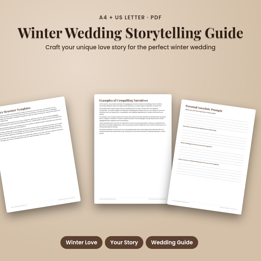 Winter Wedding Storytelling Guide