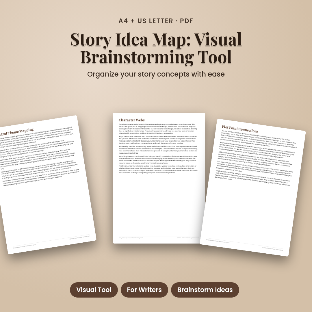 Story Idea Map: Visual Brainstorming Tool