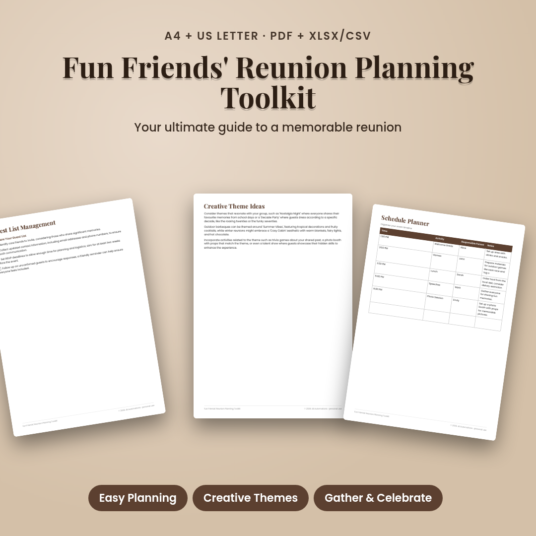 Fun Friends' Reunion Planning Toolkit