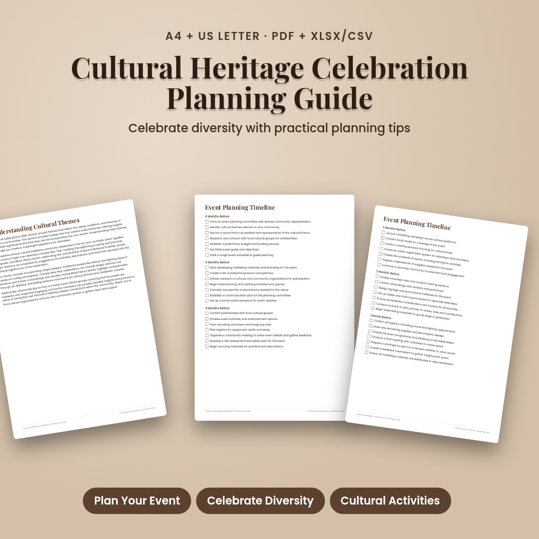 Cultural Heritage Celebration Planning Guide