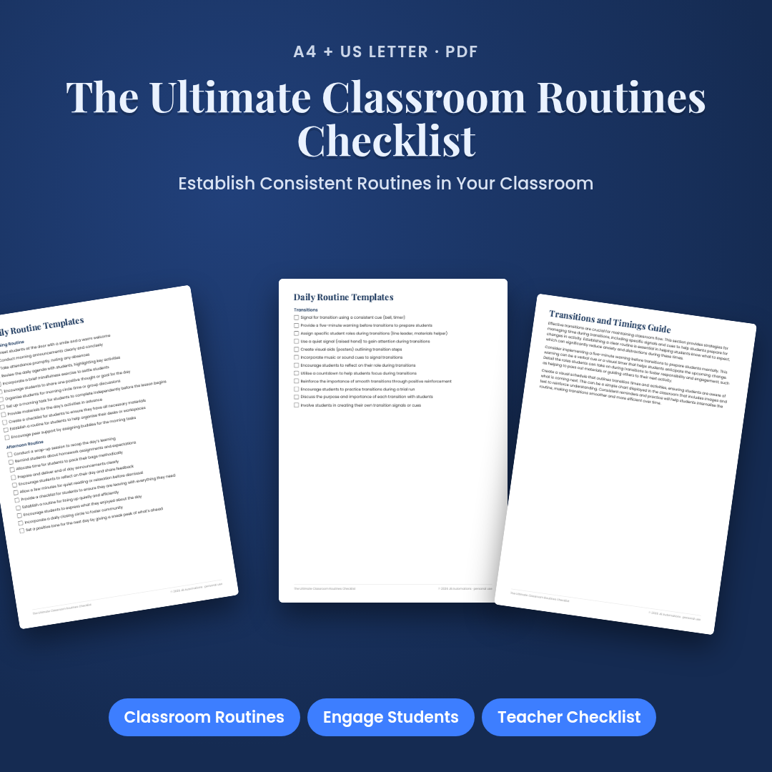 The Ultimate Classroom Routines Checklist