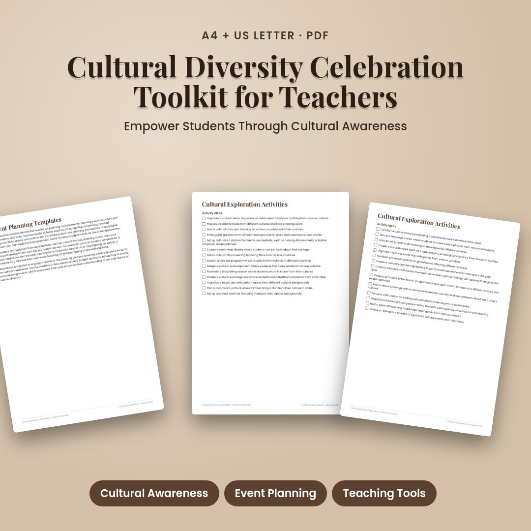 Cultural Diversity Celebration Toolkit for Teachers