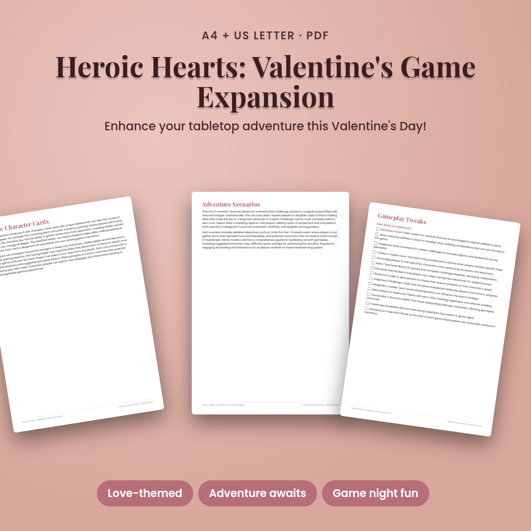 Heroic Hearts: Valentine's Game Expansion