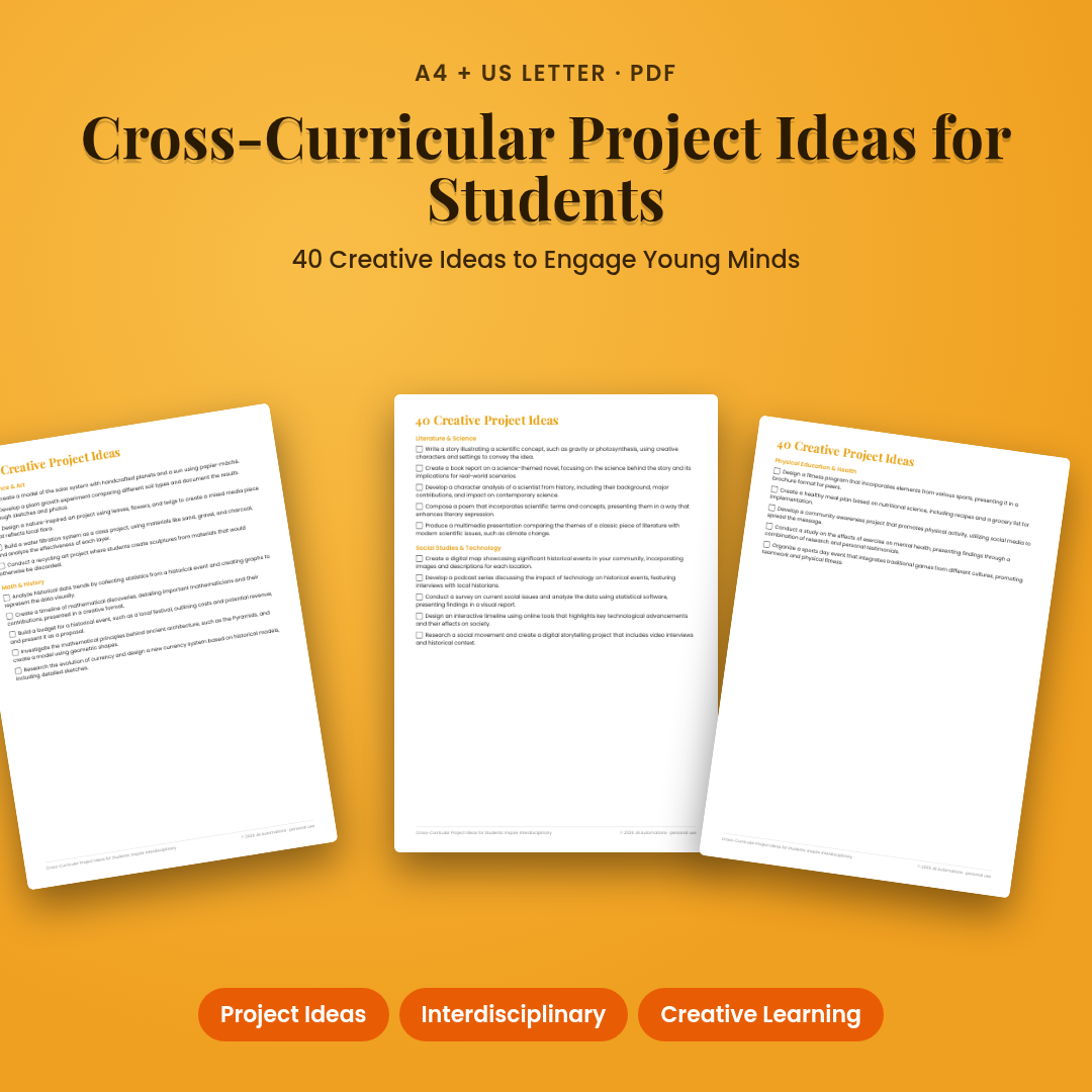 Cross-Curricular Project Ideas for Students: Inspire Interdisciplinary Learning