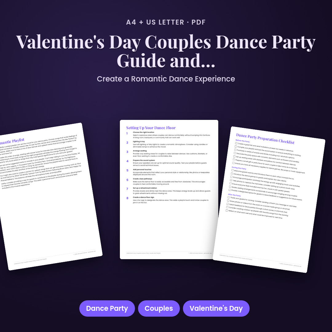 Valentine's Day Couples Dance Party Guide and Playlist