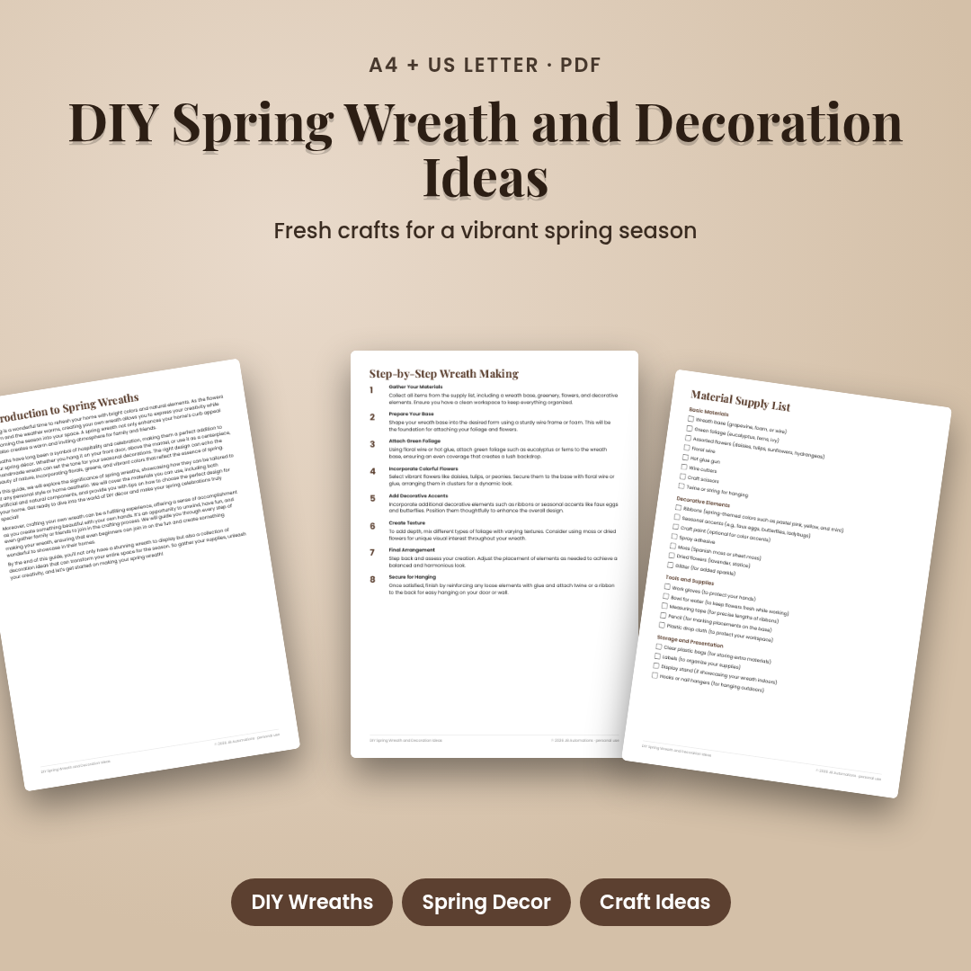 DIY Spring Wreath and Decoration Ideas