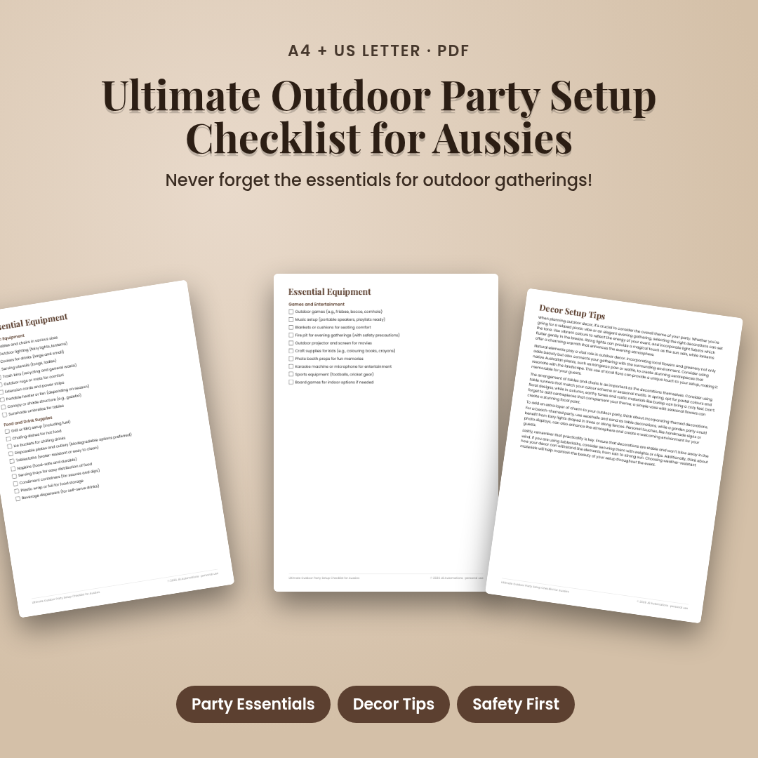 Ultimate Outdoor Party Setup Checklist for Aussies