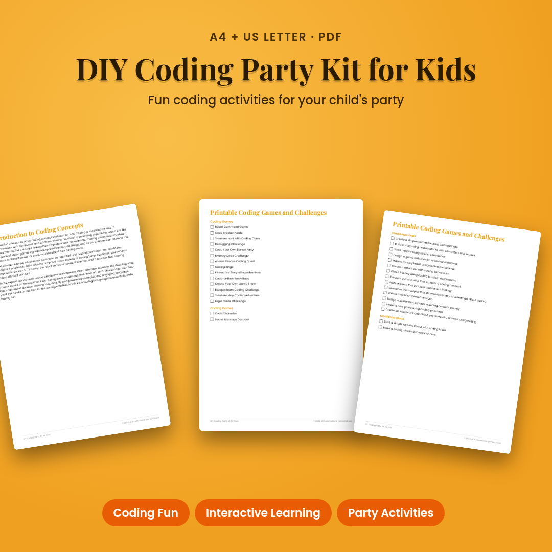 DIY Coding Party Kit for Kids