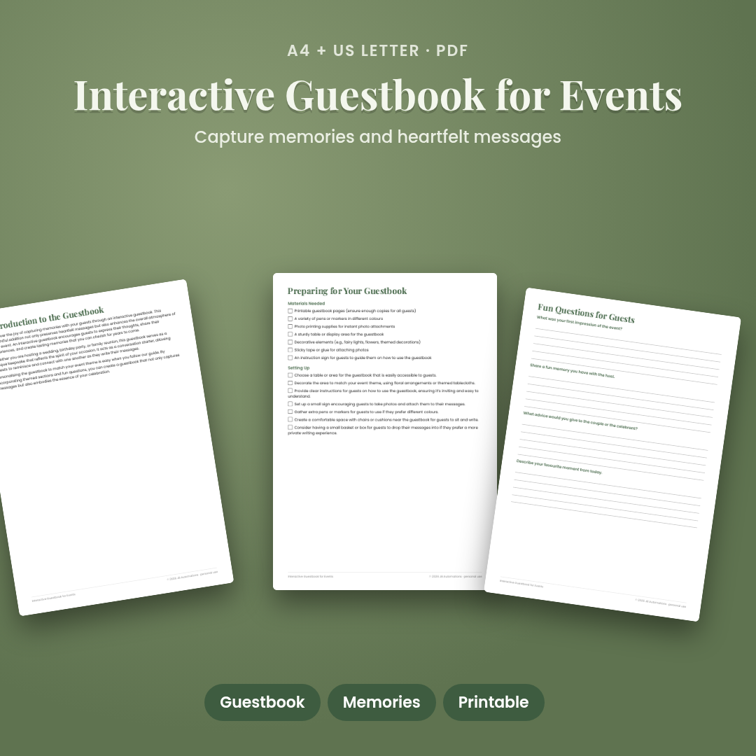 Interactive Guestbook for Events