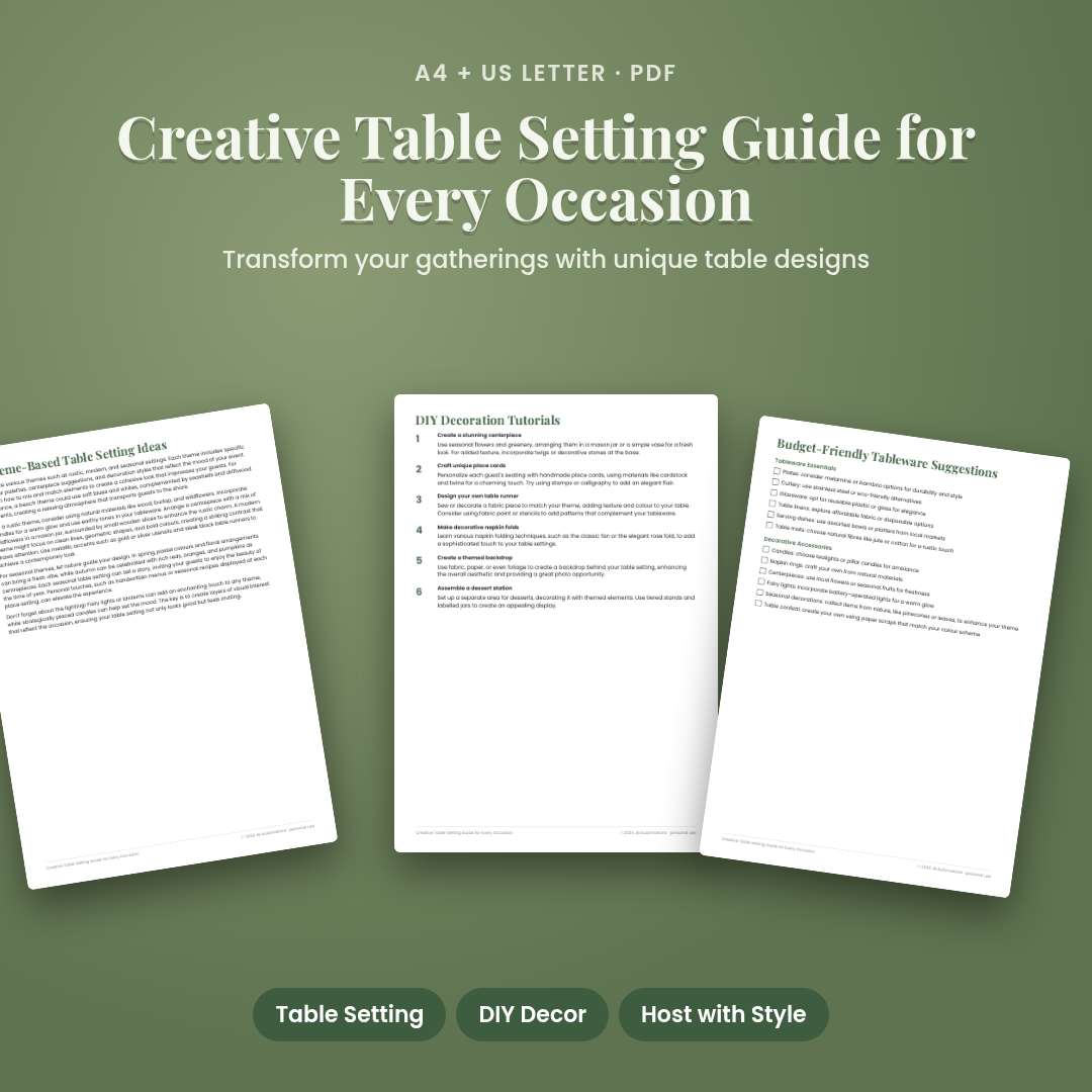 Creative Table Setting Guide for Every Occasion