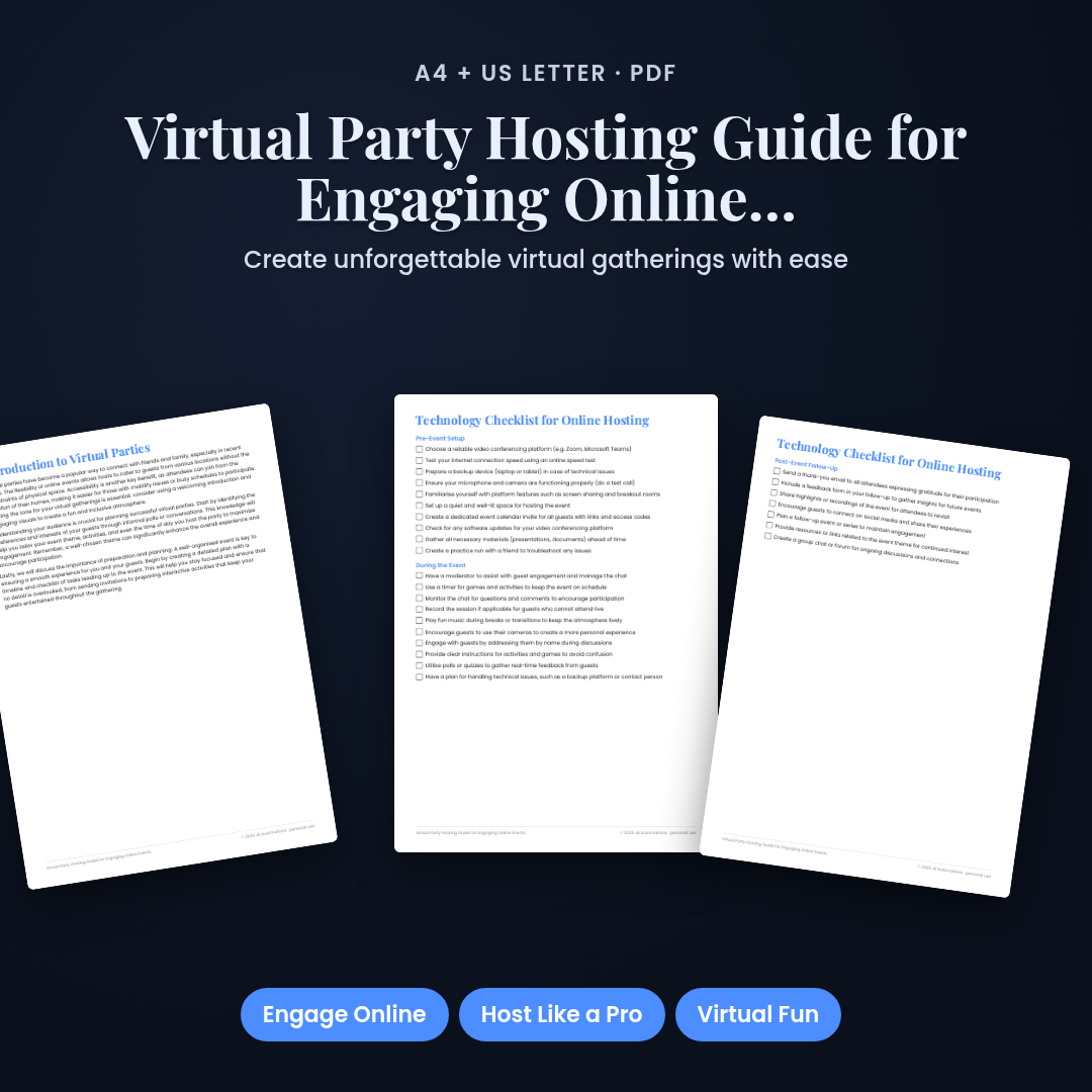 Virtual Party Hosting Guide for Engaging Online Events
