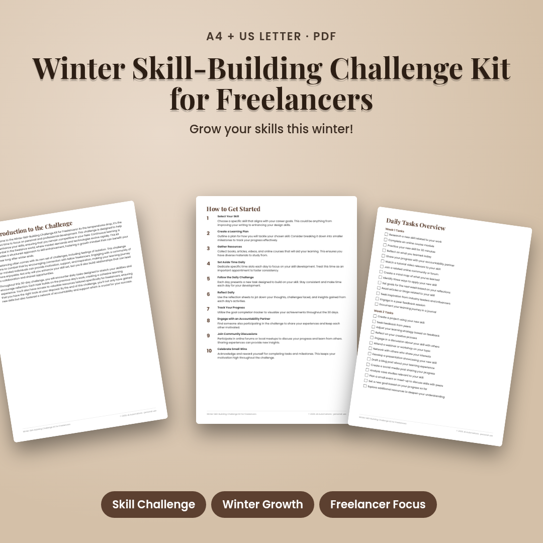 Winter Skill-Building Challenge Kit for Freelancers