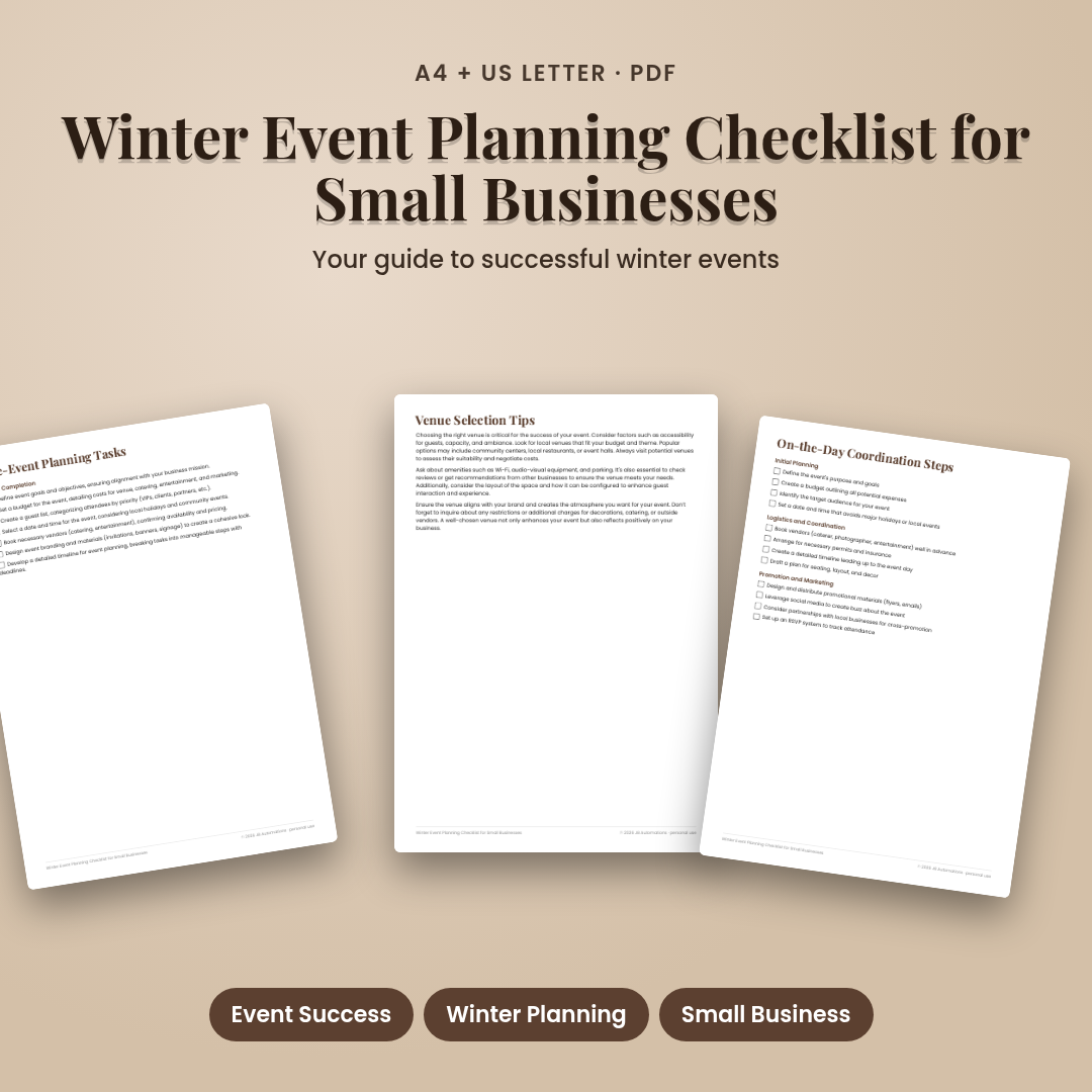 Winter Event Planning Checklist for Small Businesses