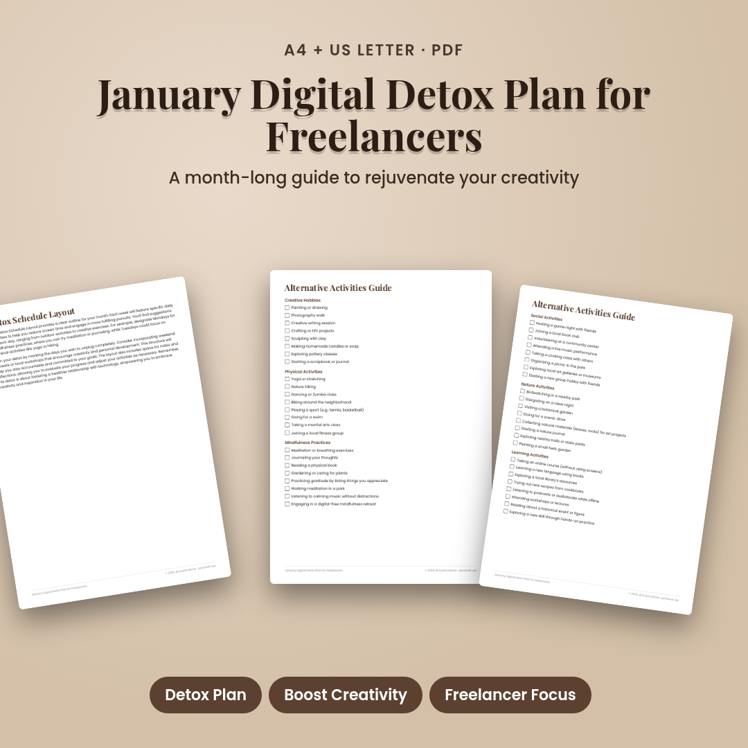 January Digital Detox Plan for Freelancers