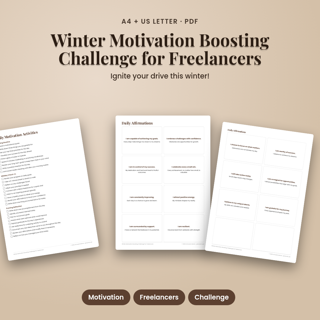 Winter Motivation Boosting Challenge for Freelancers