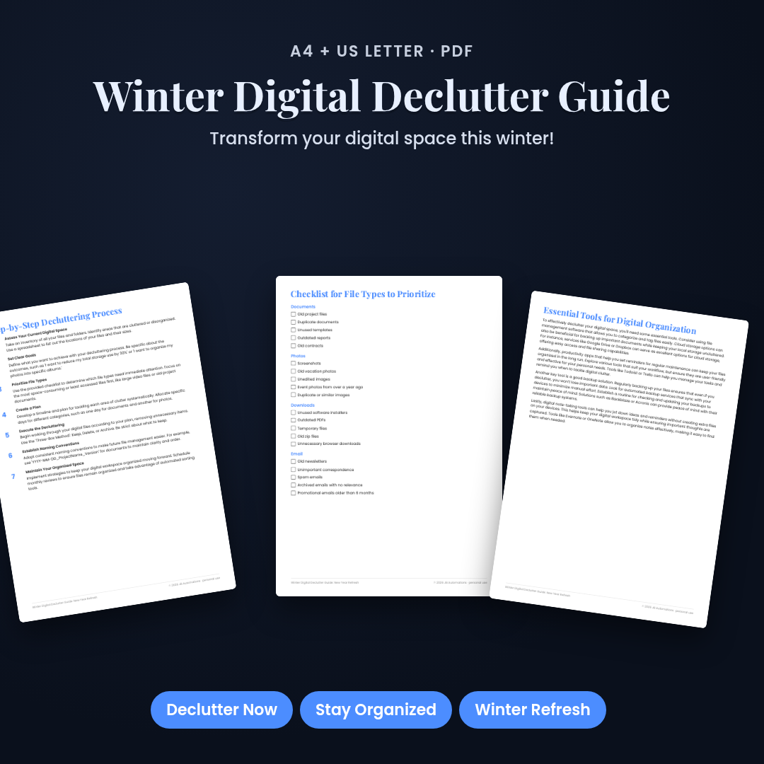 Winter Digital Declutter Guide: New Year Refresh