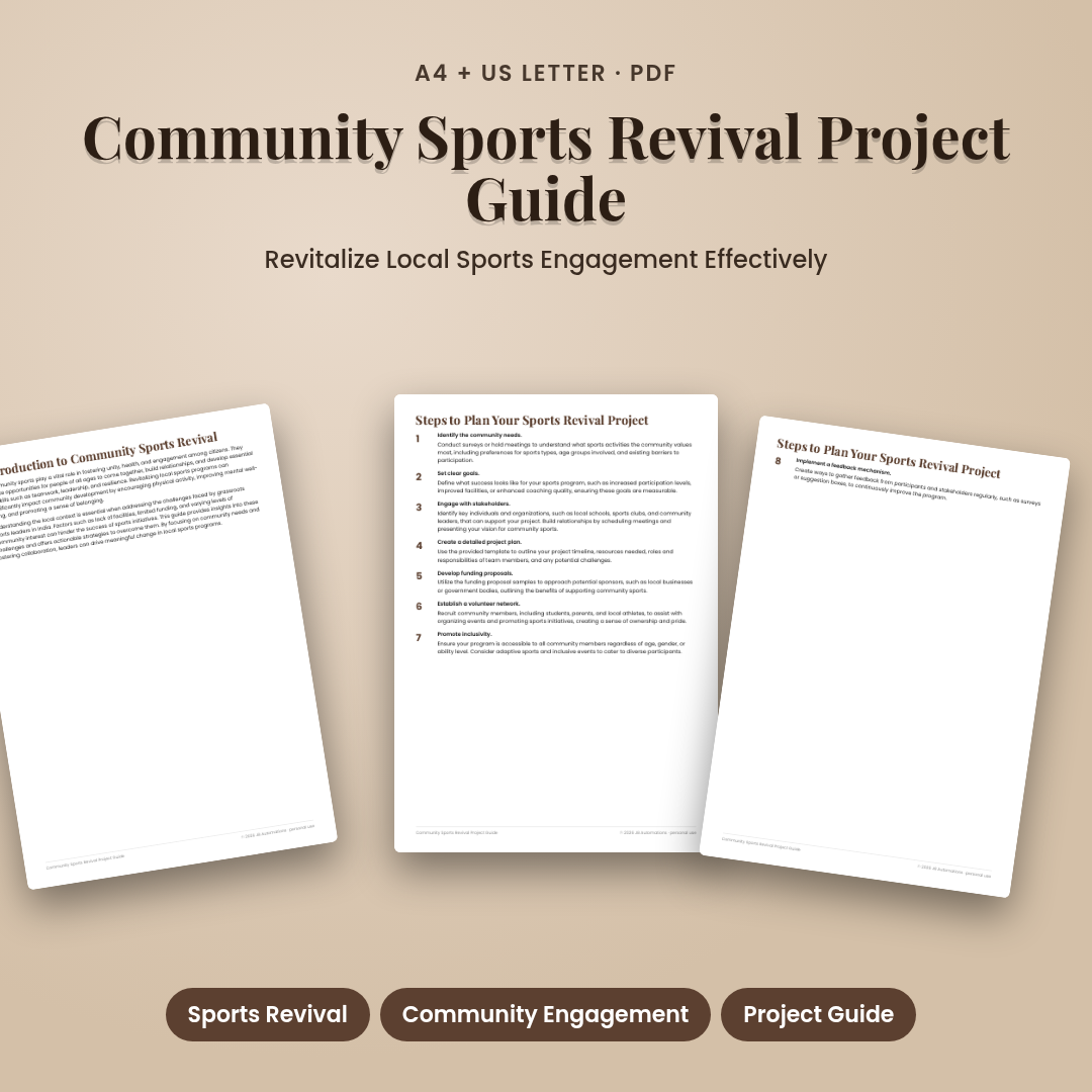 Community Sports Revival Project Guide